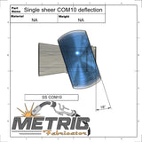 COM-10 Single Sheer M12 x 19mm Offset High Misalignment Spacer