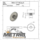 M6x1.0 Short Weld T-Bung
