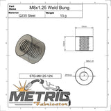 M8x1.25 Weld Bung